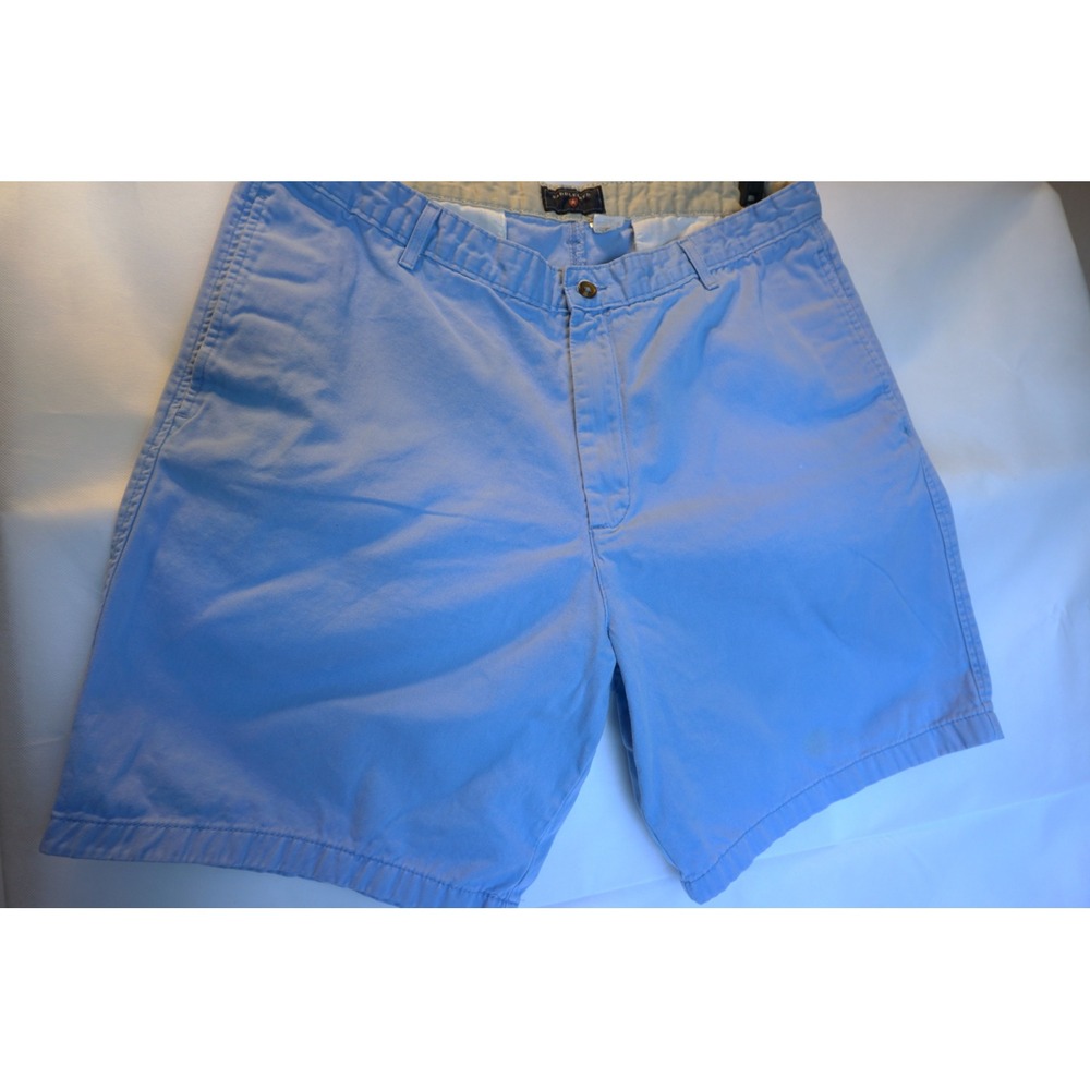 Saddlebred Mens Blue Cotton Flat Front Chino Shorts Size 38W x 9 Style 05652